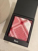 شماغ البسام بيسك احمر غامق