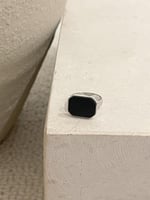 خاتم فضة عيار 925 اسود