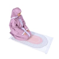 شرشف صلاة مع سجادة زهري