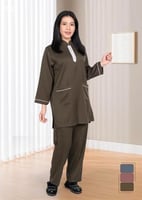 زي عاملات شتوي بياقة مرتفعه وسحاب أمامي