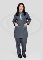 زي عاملات شتوي بياقة مرتفعه وسحاب أمامي