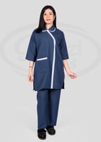 زي عاملة بقصه مريحه متعدد الألوان