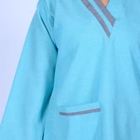 زي عاملات منزلية قطعتين سماوي