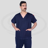 طقم سكراب طبي كنزي للجنسين لون كحلي