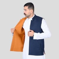 سديري دبل فيس كحلي مقلم كركمي