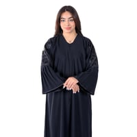 عباية سوداء بكم كسرات F