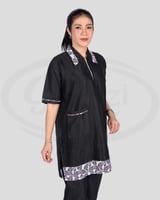 زي عاملة كويتي بسحاب بنقشه ناعمه