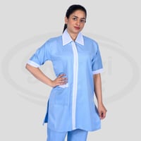 زي عامله منزلية بسحاب أنيق