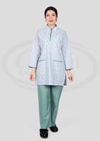 طقم زي عاملات منزليه رسمي مشجر بكم طويل