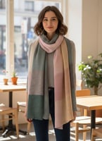 شال شتوي نسائي بألوان باستيل ناعمة