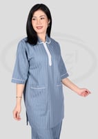 طقم زي موحد قطعتين مريح خامة قطنية