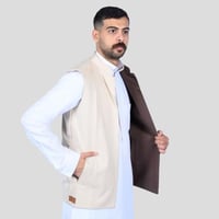 سديري رجالي دبل فيس سكري بني محروق