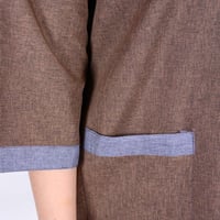 طقم عاملة منزلية بسحاب بني WE