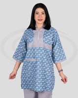 زي عامله مريح بألوان زاهية