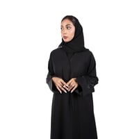 عباية كم مفتوح مبطن أسود M