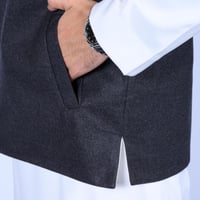 سديري رجالي دبل فيس رصاصي غامق أبيض