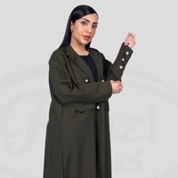 عباية كتان لف رسمية بألوان متعدده مزينة بأزرار اني...