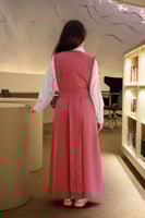 طقم مريول مدرسي بناتي وردي أبتدائي مع قميص