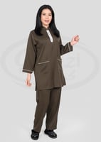 زي عاملات شتوي بياقة مرتفعه وسحاب أمامي