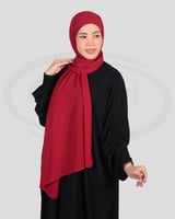 حجاب نسائي شيفون مثبت بقبعة بعدة الوان