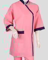 زي عامله مريح وردي