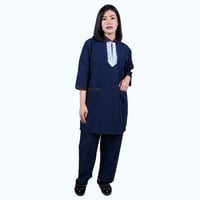 طقم عاملة بسحاب مع دانتيل