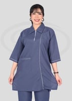 زي عاملات منزلية خريفي أنيق بخط جانبي