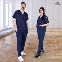 طقم سكراب طبي كنزي للجنسين لون كحلي