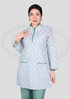 طقم زي عاملات منزليه رسمي مشجر بكم طويل