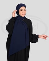 حجاب نسائي شيفون مثبت بقبعة بعدة الوان