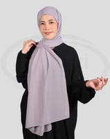 حجاب نسائي شيفون مثبت بقبعة أنيق