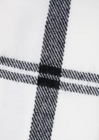 شال نسائي شتوي مقلم بأبيض وأسود