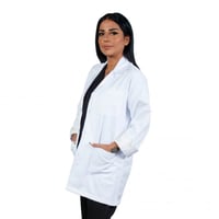 بالطو طبي للجنسين أبيض بنقشة بالكم Kenzi