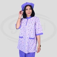 طقم عاملات منزلية مع قبعة