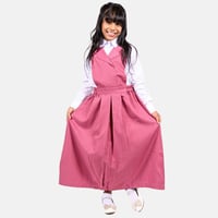 مريول مدرسي أبتدائي وردي مع قميص أبيض