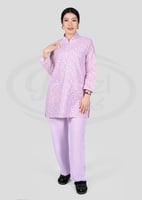 طقم زي عاملات منزليه رسمي مشجر بكم طويل