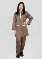 يونيفورم شتوي للعاملات بدانتيل أبيض ناعم