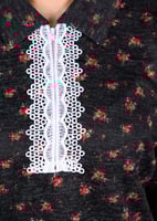 زي عاملات شتوي أنيق بالورد