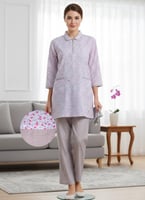 زي موحد قطعتين بتصميم زهور