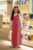 طقم مريول الأميره وردي أبتدائي مع قميص