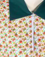 طقم زي عامله للمنزل مشجر بالزهور