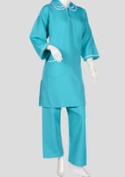 طقم عاملات منزلية مقاسات جامبو كويتي بياقة أنيقه ا...