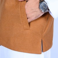 سديري رجالي دبل فيس بني محروق جملي