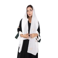 عباية ربع كلوش سوداء بلاك بيري بأكمام ملونة اخضر و...