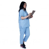 طقم سكراب طبي لون سماوي فاتح 102 Kenzi