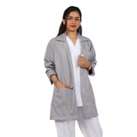 بالطو طبي للجنسين رصاصي Kenzi