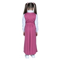 مريول مدرسي إبتدائي وردي مع قميص أبيض