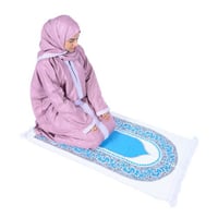 شرشف صلاة مع سجادة زهري تركواز