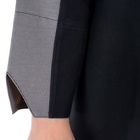 عباية سوداء بكم فضي F