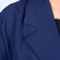 عباية لف رسمية دبل كلوش كحلي بكسرات جانبية F